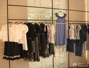 女装专卖店设计 商场背景墙装修效果图