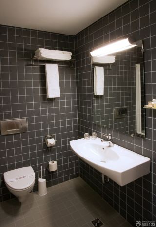 酒店式公寓室内卫生间洗手盆图片