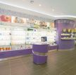 唯美韩国化妆品店紫色墙面装修效果图片