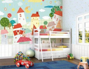 儿童房墙绘图片 可爱儿童房间图片