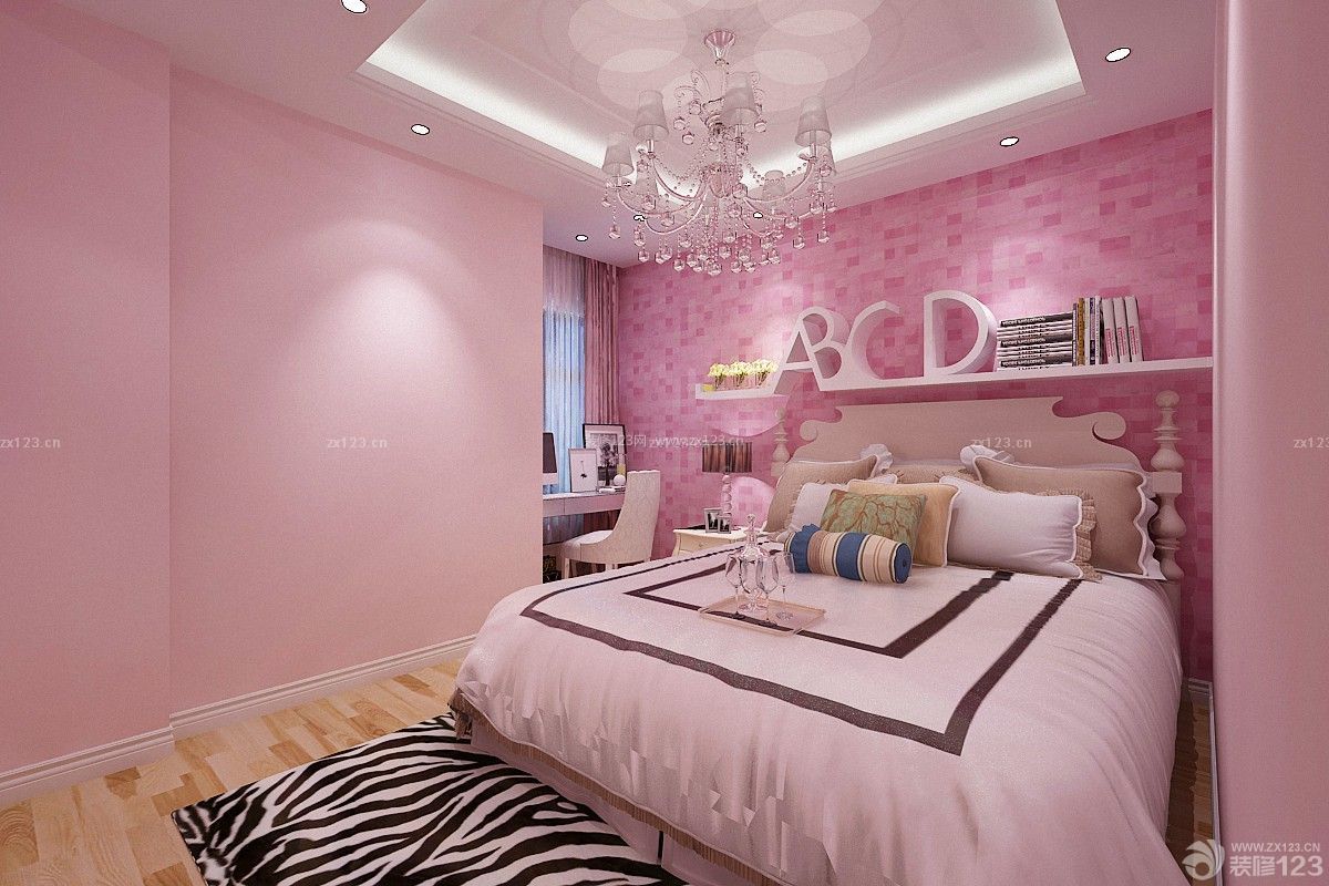 100平米住宅女孩温馨卧室装修图片
