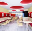 快餐店设计西式快餐桌装修效果图片