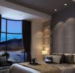 酒店式公寓客房飘窗窗帘装修设计效果图片
