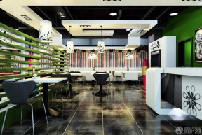 快餐店室内装修与设计西式快餐桌效果图片