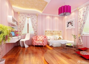 女生卧室装修壁纸颜色搭配效果图