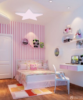 壁纸颜色搭配效果图 女孩温馨卧室图片