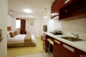 酒店式公寓装修设计 开放式厨房图片