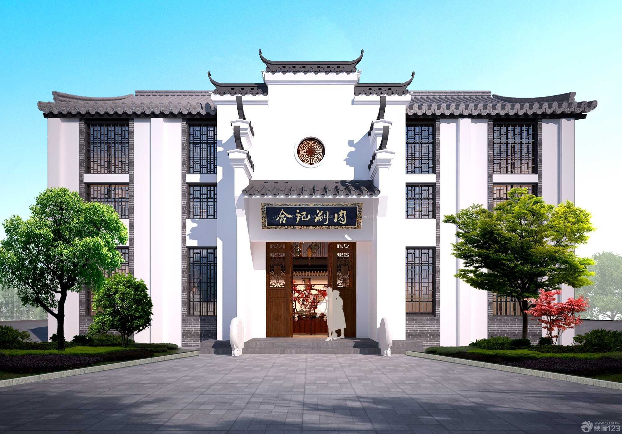 中式饭店门头装修效果图片