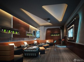 ktv室内设计效果图 电视背景墙造型设计