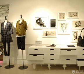 韩国服装店装修 墙面装饰装修效果图片