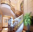 家装欧式复式楼旋转楼梯效果图片