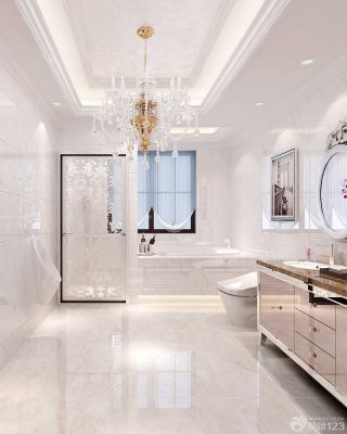 浴室设计白色墙面装修效果图片
