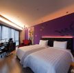 酒店公寓紫色墙面装修效果图片