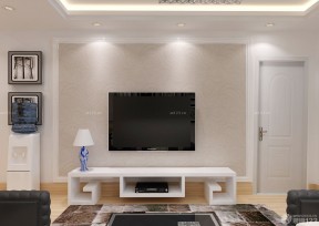 硅藻泥电视背景墙装修效果图 简约欧式风格