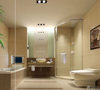 现代风格小型酒店客房卫生间装修案例