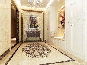欧式别墅家庭装修入户鞋柜设计效果图片