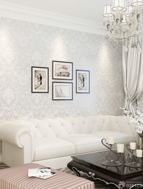 简约欧式客厅装修效果图 客厅壁纸图片