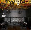 个性创意酒吧设计黑色墙面装修效果图片