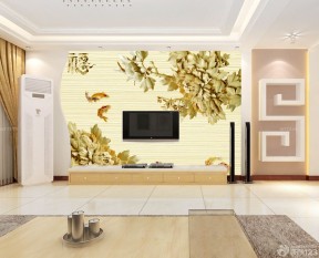 客厅电视背景墙壁画 简约风格装修设计