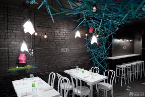 时尚创意酒吧设计墙砖墙面装修效果图片