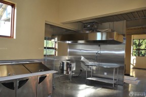 酒店厨房设计效果图  厨房不锈钢台面