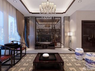 中式客厅装修地毯效果图片欣赏