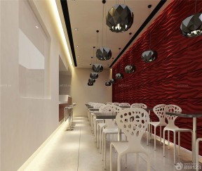 个性小酒吧红色墙面装修设计效果图片
