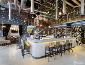 工业loft风格小酒吧设计装修效果图