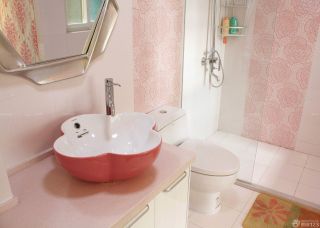 温馨小户型卫生间的洗手盆装饰效果图片