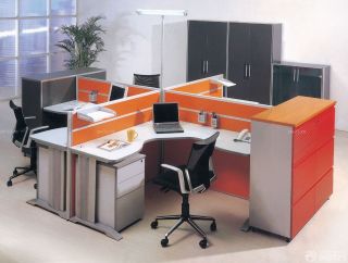 简约设计风格小型办公室摆设装修图