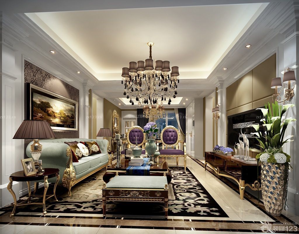 现代欧式风格装修效果图