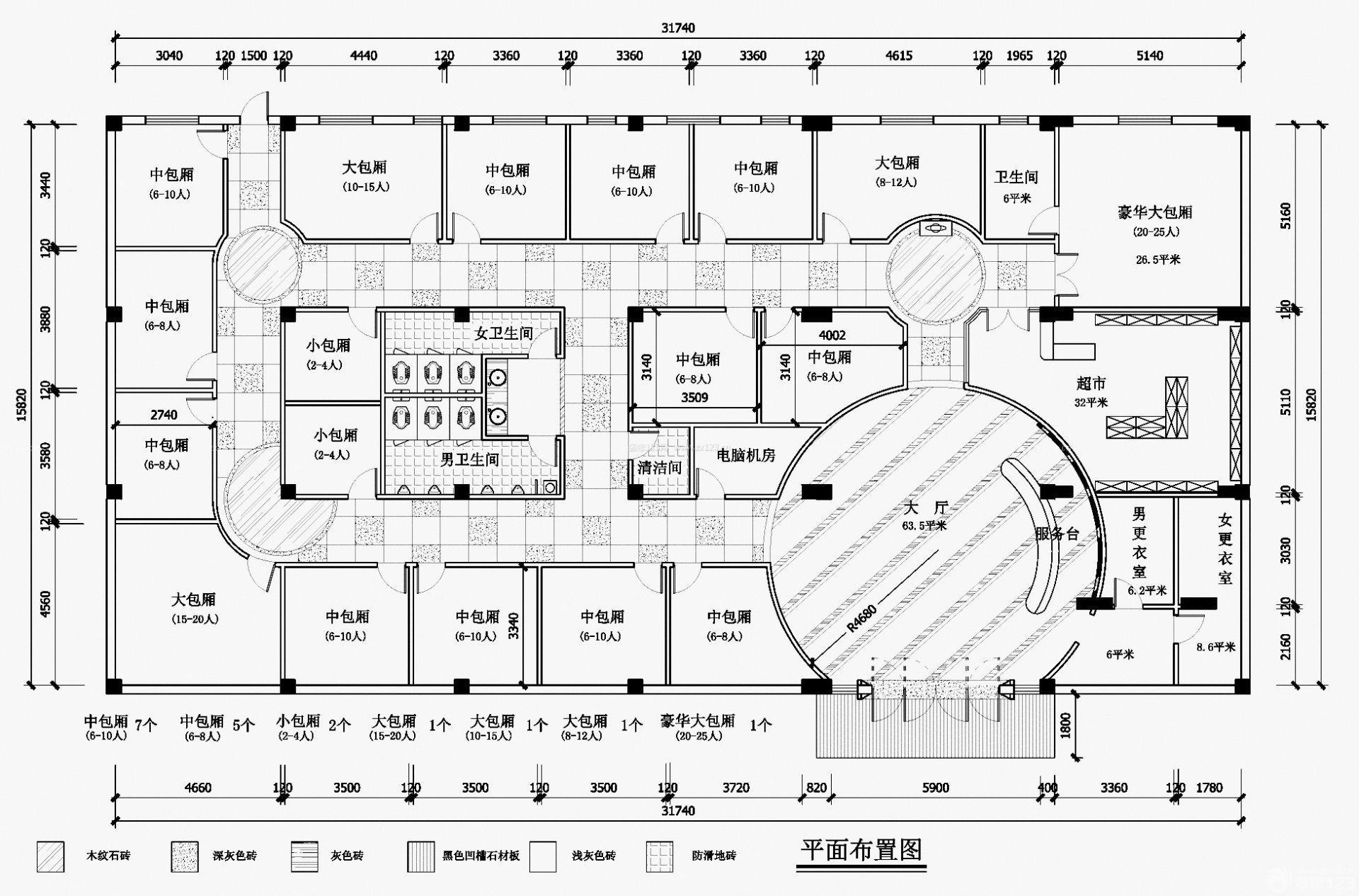 ktv包间平面图设计图图片