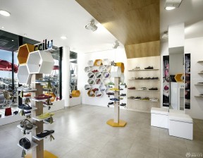 运动鞋店装修效果图 简易鞋架图片