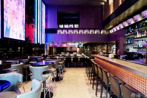 主题酒吧装修效果图 紫色墙面装修效果图片
