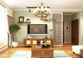 家庭客厅装修效果图大全 木箱茶几装修效果图片