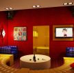 经典休闲酒吧设计红色墙面效果图片