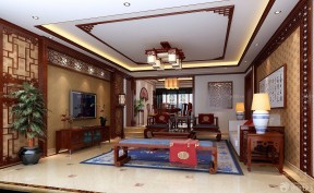 中式家居室内仿古沙发装修效果图片大全