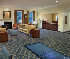 小型酒店大堂效果图 地毯装修效果图片