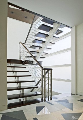 现代公司楼梯间设计 地砖