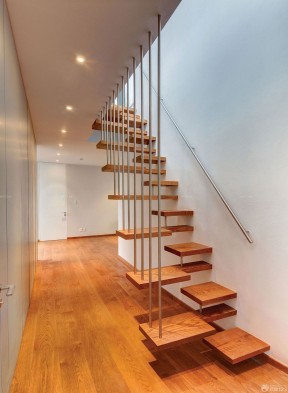 现代公司楼梯间设计 不锈钢扶手