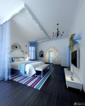 123平方米的装修图片 地中海风格卧室