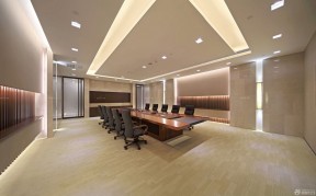 简约公司会议室图片 浅色木地板