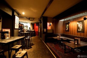 温馨主题小酒吧石材地面装修效果图片