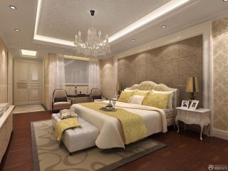 120平三室两厅2卫欧式床头贴瓷砖背景墙装修图