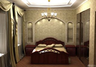 120平三室两厅2卫古典欧式风格卧室装潢装修图