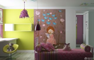 儿童房间硅藻泥背景墙的设计装修效果图片