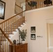 欧式古典家居室内实木楼梯扶手装修效果图