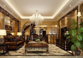 室内楼梯扶手装修效果图 古典欧式风格