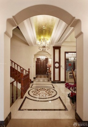 室内楼梯扶手装修效果图 新古典别墅装修