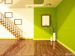 现代田园风格室内木楼梯扶手装修效果图片